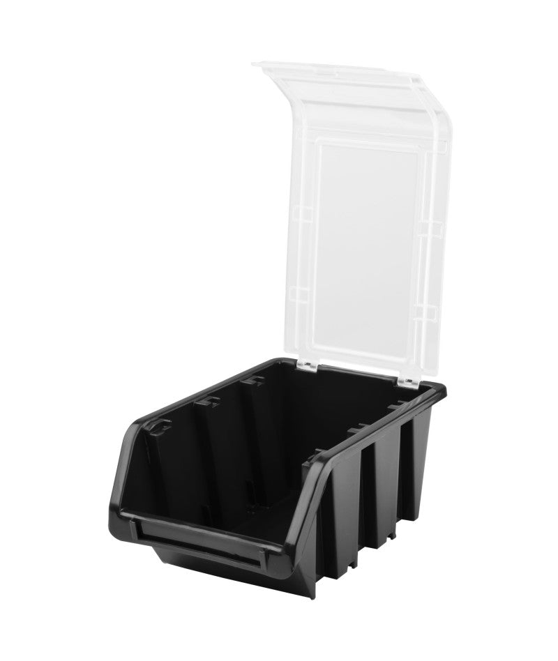 100 stacking containers with lid NPKL6 Black and Red