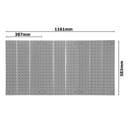 Metalen gereedschapsbord 1161 x 583 mm + hangers