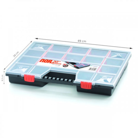 Organizer met deksel 49 x 39 x 6,5 cm Zwart