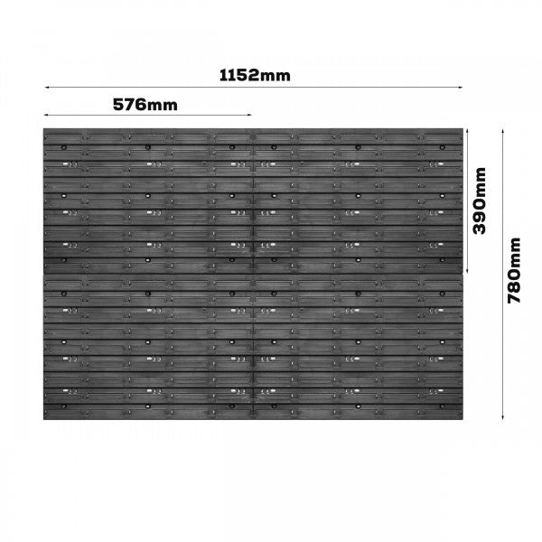 Werkzeugwand 1152 x 780 inkl. 30 Behälter mit Deckel