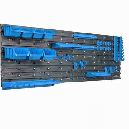 tool wall 115 x 39 cm with holders and 7 trays