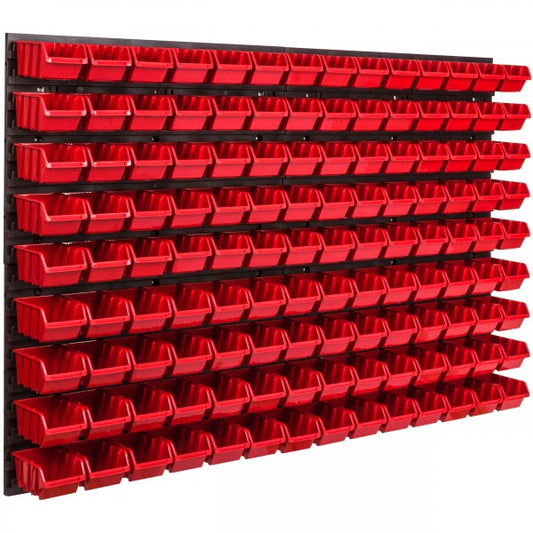 Tool wall with 126 boxes Red