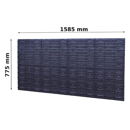 Tool wall 160 x 80 cm + 36 storage bins